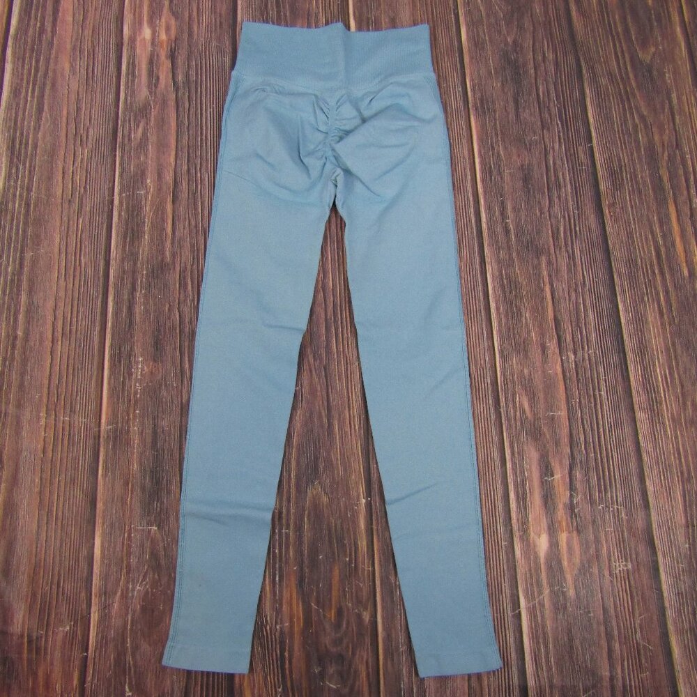 Halara NEW NWT Womens Small Light Blue Leggings Butt Scrunch Yoga Gym Workout - Picture 2 of 2